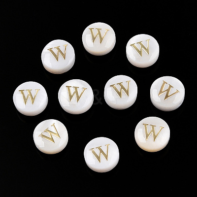 Natural Freshwater Shell Beads SHEL-N036-01W-1