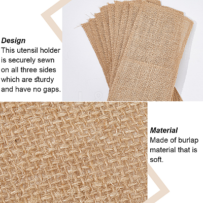 10Pcs Linen Cutlery Bag AJEW-GF0008-68-1