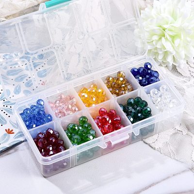 400Pcs 10 Colors Electroplate Glass Beads Strands EGLA-SZ0001-12-1
