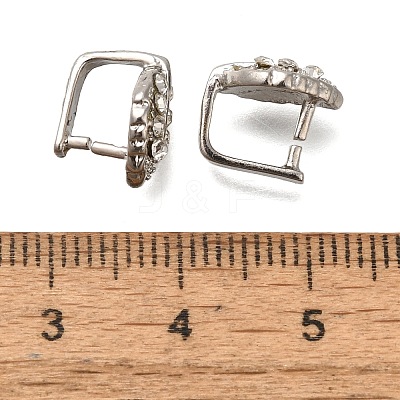 PVD Vacuum Plating & Long-Lasting Plated Brass with Rhinestone Pinch Bails KK-S402-06A-NR-1