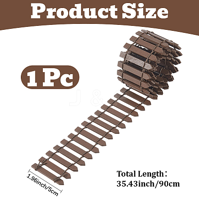 1Pc Wood Fence Ornaments WOOD-CN0001-28B-1