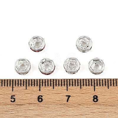 Brass Grade A Rhinestone Spacer Beads RB-A014-Z6mm-S-1