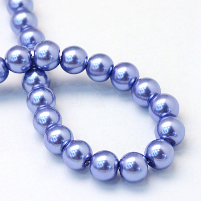 Baking Paint Glass Pearl Round Bead Strands HY-Q003-10mm-09-1