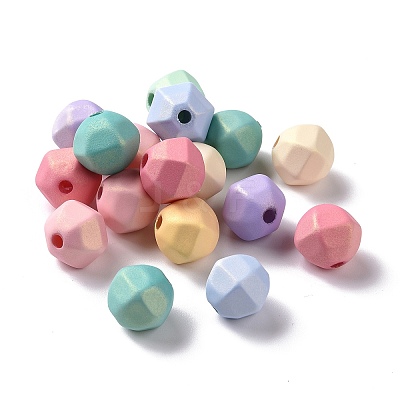 Spray Painted ABS Plastic Beads KY-G025-10-1