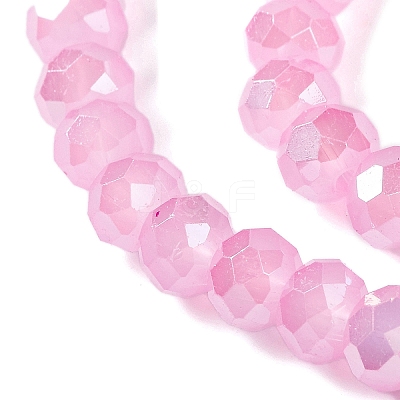 Baking Electroplate Glass Beads Strands DGLA-A039-J10mm-B16-1