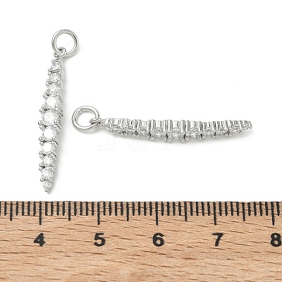SHEGRACE Brass Micro Pave Cubic Zirconia Pendants XGRQ3D297-502P-1