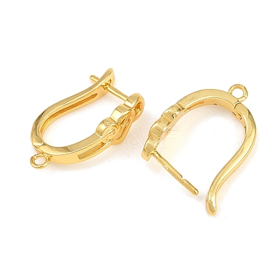 Brass Hoop Earring Findings KK-K340-36G-1