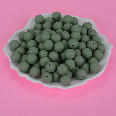 Round Silicone Focal Beads SI-JX0046A-104-1