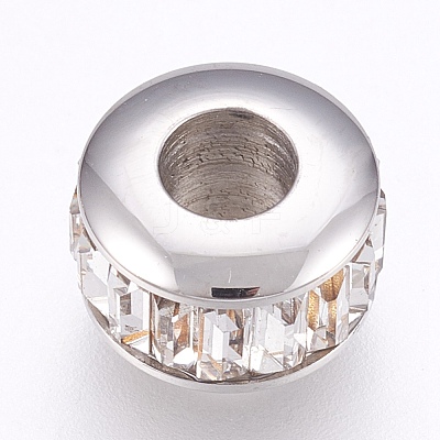 304 Stainless Steel European Beads STAS-O097-122P-1