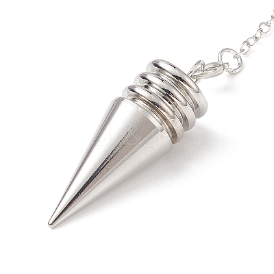 Brass Cone Dowsing Pendulum Pendants HJEW-G020-01-1