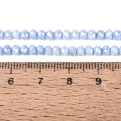 Anti-Tarnish Electroplate Rondelle Glass Beads Strands LS-EGLA-T021-3mm-17-04-1