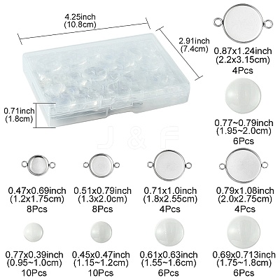 DIY Blank Dome Link Connector Making Kit DIY-FS0005-48-1