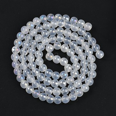 Baking Paint Electroplate Glass Beads Strands GLAA-G120-01B-1