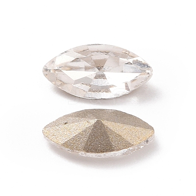 Glass Rhinestone Cabochons GGLA-P002-03C-09-1