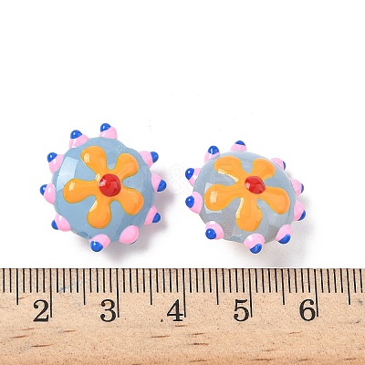 Baking Paint Glass Enamel Beads LAMP-S080-03B-1
