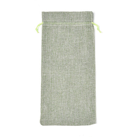 Rectangle Polyester Imitation Burlap Packing Pouches ABAG-N009-01A-03-1