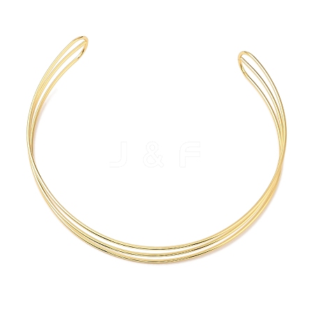 Rack Plating Brass Cuff Collar BJEW-Q350-02G-1