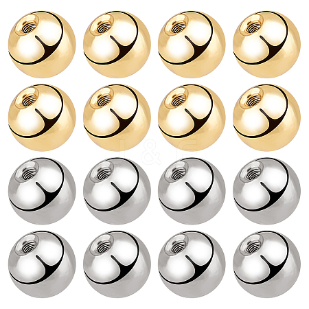 Beebeecraft 60Pcs 2 Colors Stainless Steel Ear Nuts STAS-BBC0003-34-1