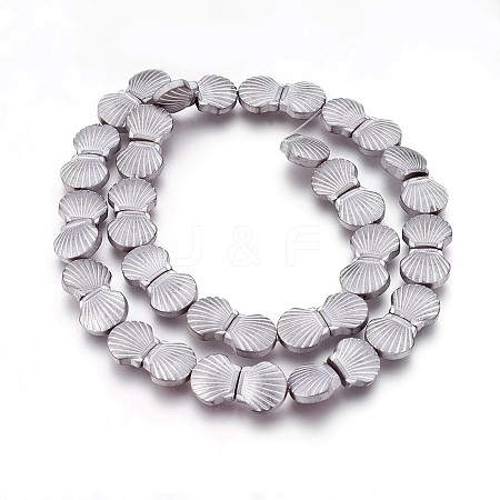 Electroplated Non-magnetic Synthetic Hematite Beads Strands G-P392-T01-1