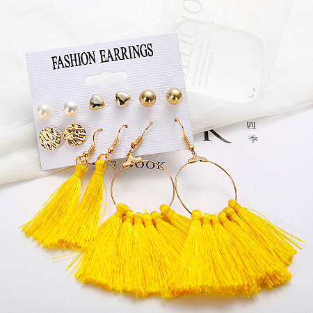 Bohemian Style Alloy Stud Earrings & Dangle Earrings WG205EE-02-1