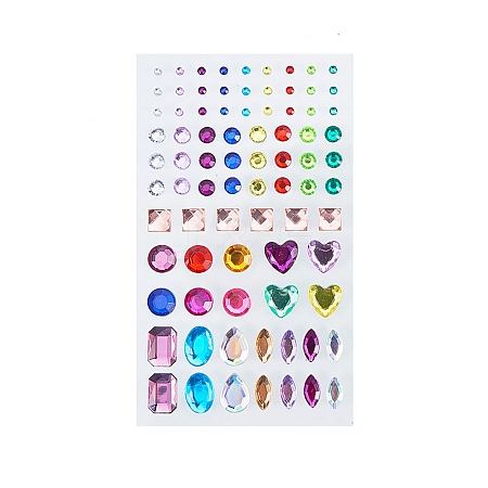 Transparent Acrylic Rhinestone Sticker DIY-WH0012-04B-1