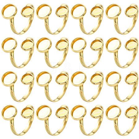 16Pcs 304 Stainless Steel Open Cuff Ring Findings STAS-BBC0008-17-1