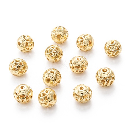 Alloy Hollow Beads PALLOY-P238-26G-RS-1