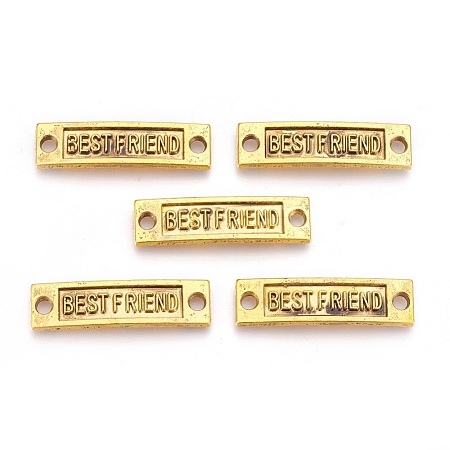 Tibetan Style Links connectors for Friendship TIBE-4270-AG-FF-1