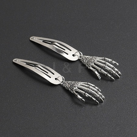 Alloy Snap Hair Clips PW-WG99FF8-01-1