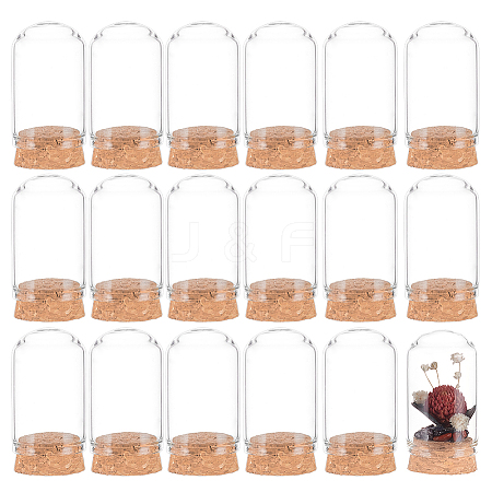 BENECREAT 30Pcs Glass Dome Cloche Cover AJEW-BC0002-14A-1