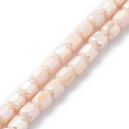 Electroplate Glass Beads Strands EGLA-K015-08B-1