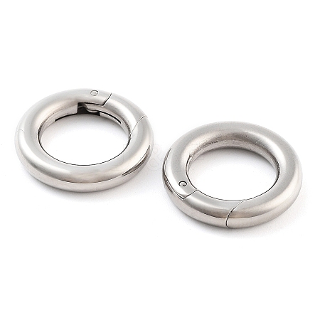 Non-Tarnish 316 Stainless Steel Spring Gate Rings LS-STAS-M296-01P-C-01-1