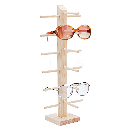 Wooden Eyeglasses Display Stands ODIS-WH0043-16A-1