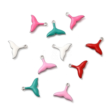 304 Stainless Steel Enamel Charms STAS-Q363-14A-P-1