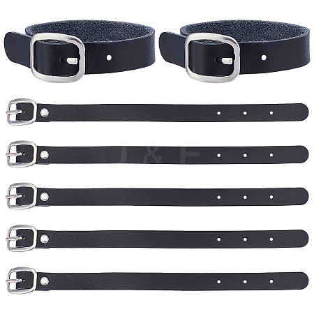 Cowhide Leather Watch Band Strap AJEW-WH0258-251C-1