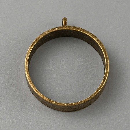 Tibetan Style Alloy Open Back Bezel Pendants FIND-WH0152-220AB-1