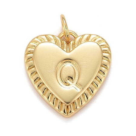 Rack Plating Real 18K Gold Plated Brass Pendants KK-E260-01G-Q-1