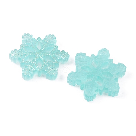 Christmas Translucent Resin Cabochons RESI-WH0026-40A-01-1