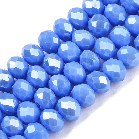 Electroplate Glass Beads Strands EGLA-A044-P6mm-A17-1