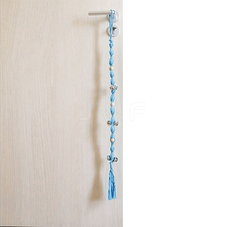 Cotton Handwoven Dog Hanging Doorbell with 6 Extra Loud Bells for Dog Potty Training PW-WG8A03F-20-1