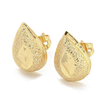 Brass Ear Studs EJEW-P261-04G-1