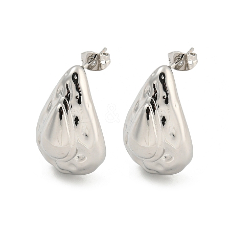 Rack Plating Brass Stud Earrings EJEW-M247-23P-1
