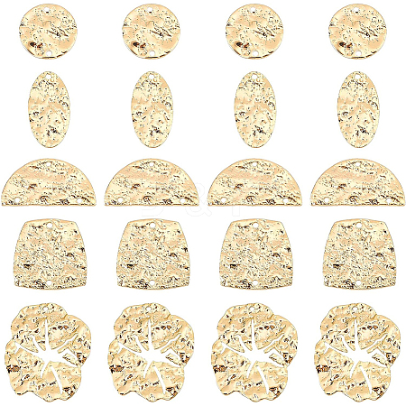 20Pcs 5 Style Brass Connector Charms KK-BC0008-13-1