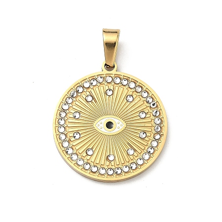 304 Stainless Steel Enamel Pendants STAS-H255-01F-G-1