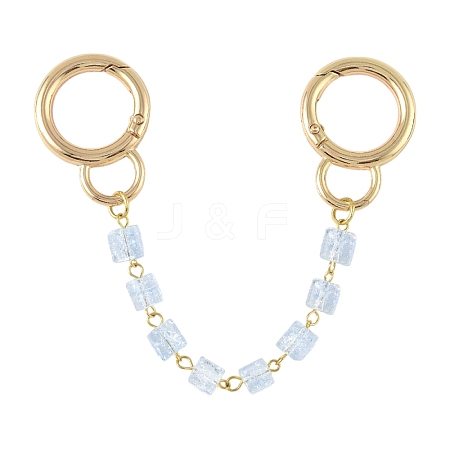 Glass Link Bag Extender Chains HJEW-YW00101-03-1