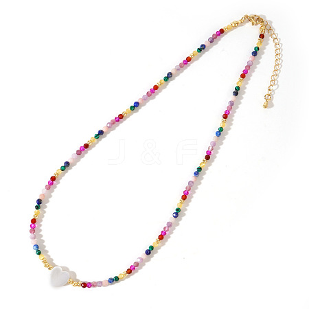 Bohemian Style Colorful Natural Stone Beaded Necklaces YS8800-1