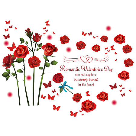 Valentine's Day Theme PVC Wall Stickers DIY-WH0228-222-1