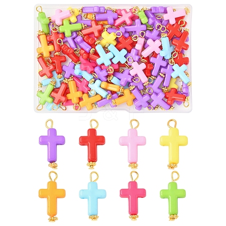 100Pcs Acrylic Pendant PALLOY-FS00039-01-1