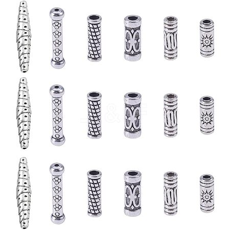 Tibetan Style Alloy Beads TIBEB-NB0001-07-1