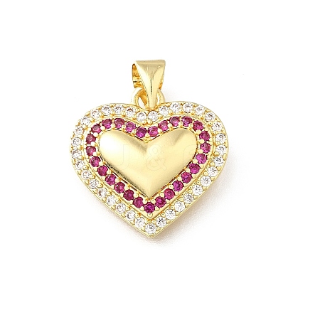 Brass Micro Pave Cubic Zirconia Pendants KK-Q066-18A-G-1